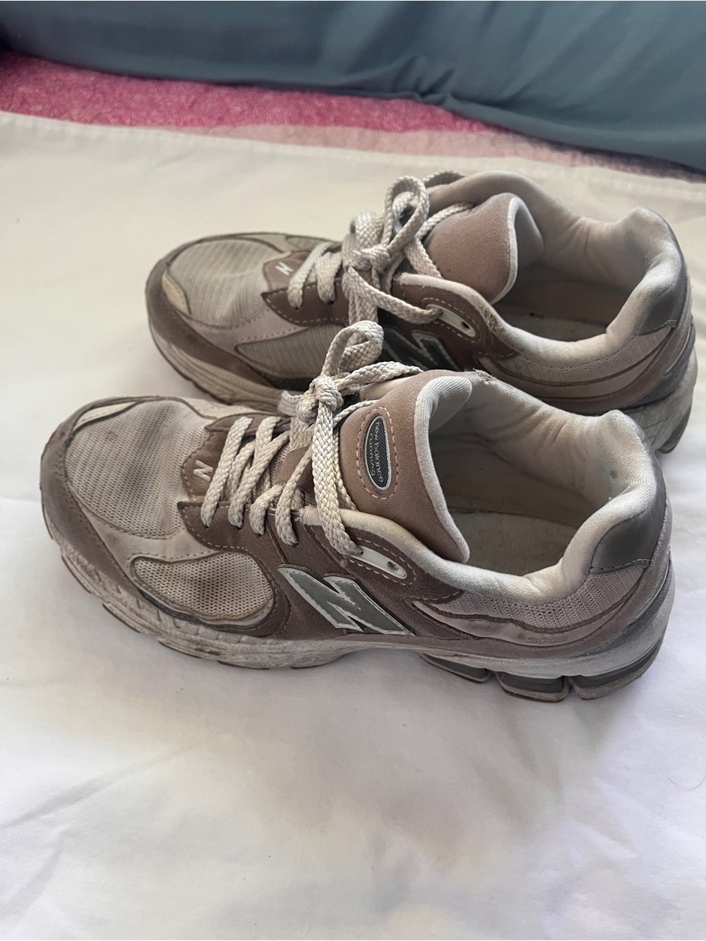 New Balance Taupe and Light Gray Men's Running Sneakers